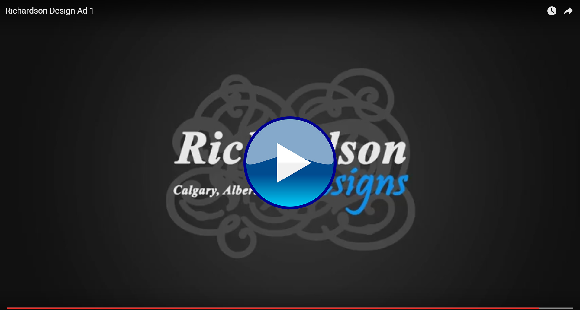 Screenshot of video advertisement 